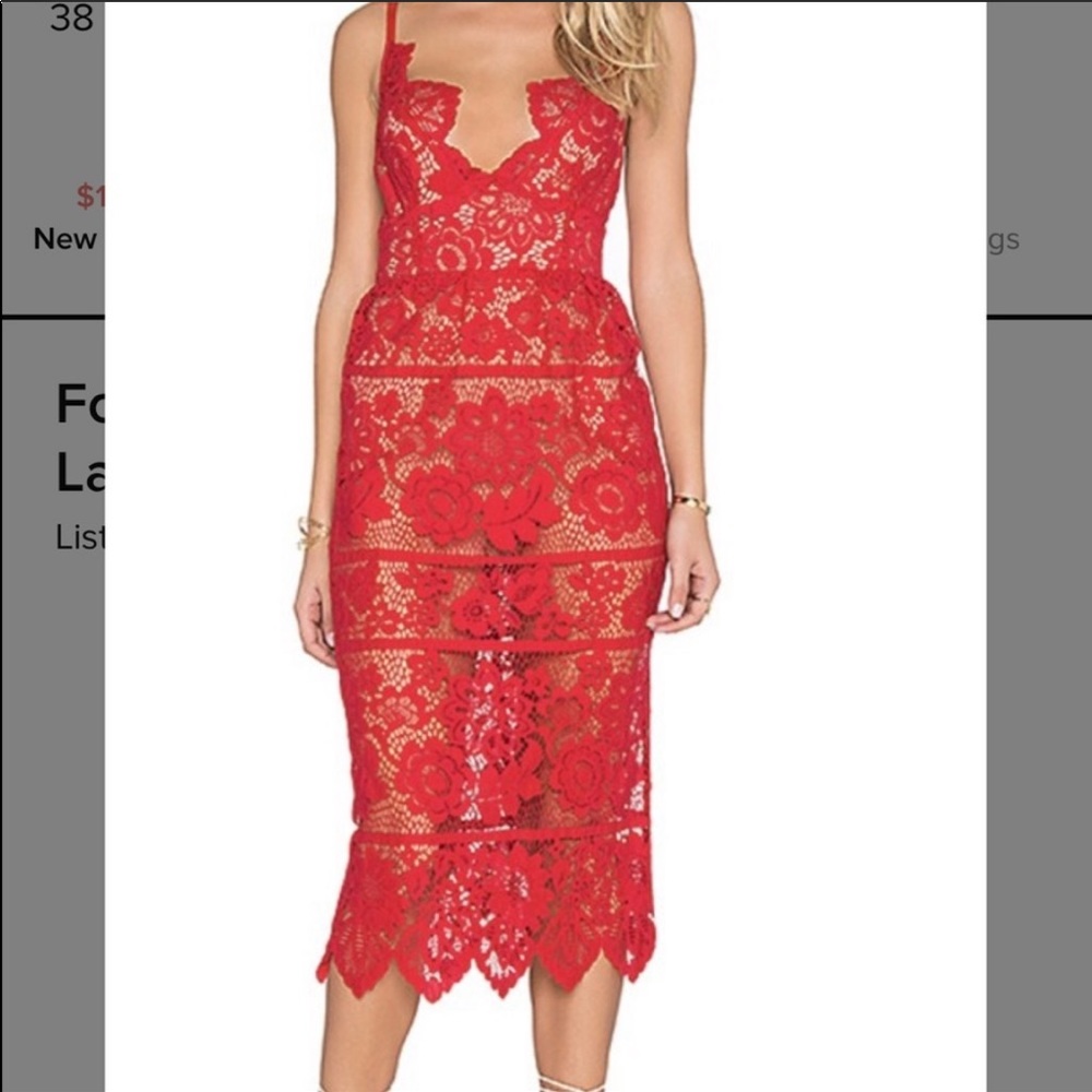For love and lemons red Gianna dress size large